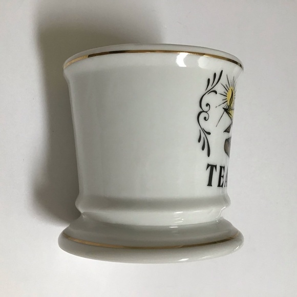 Vintage Porcelain Coffee Mug TEACHER Knobler Japan MCM Tea Desk Pencil Cup Gold - Picture 8 of 15